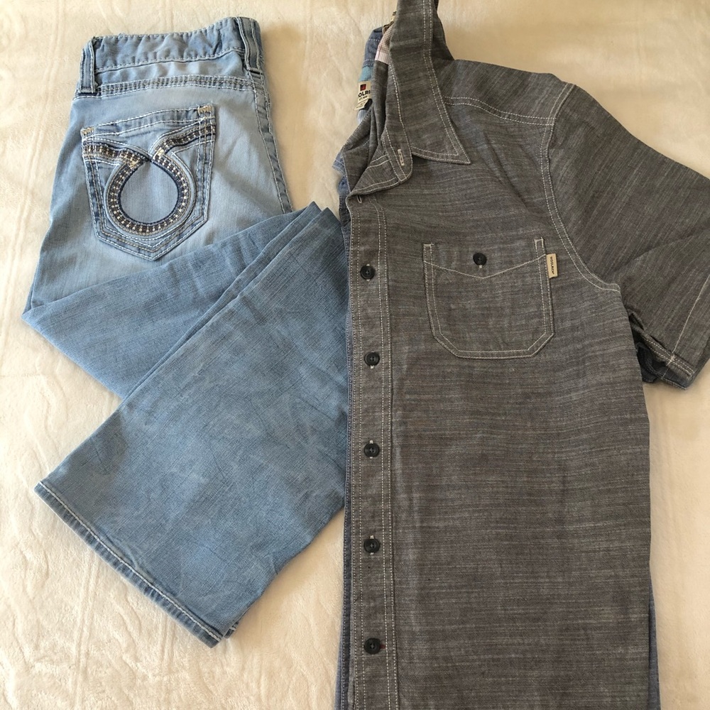 Men’s wool rich button up shirt